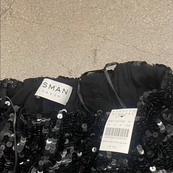 Barneys New York Shimmering Black Wide Leg Pants - Picture 2 of 5